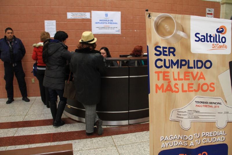 Saltillo: Disponibles descuentos de Predial en módulos externos