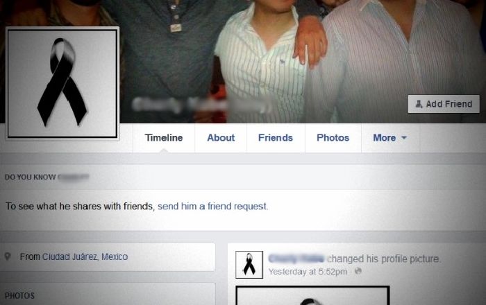 Publicó la imagen de un moño negro en su Facebook y horas después se suicidó