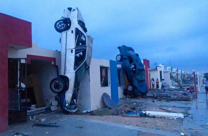 Imágenes de la devastación provocada por tornado que azotó Acuña Coahuila