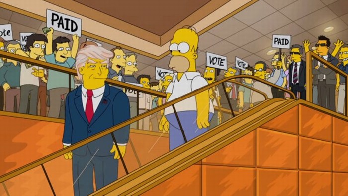 Hasta Los Simpson se ríen de Donald Trump
