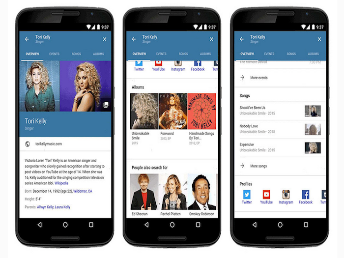 La versión móvil de Google mejora de cara a la búsqueda de series, cine y música: