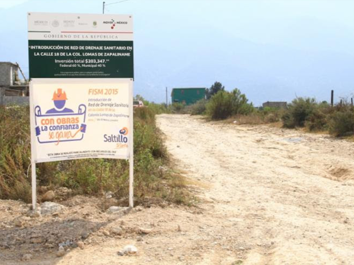 Con obra, atiende Municipio Colonia Lomas de Zapalinamé