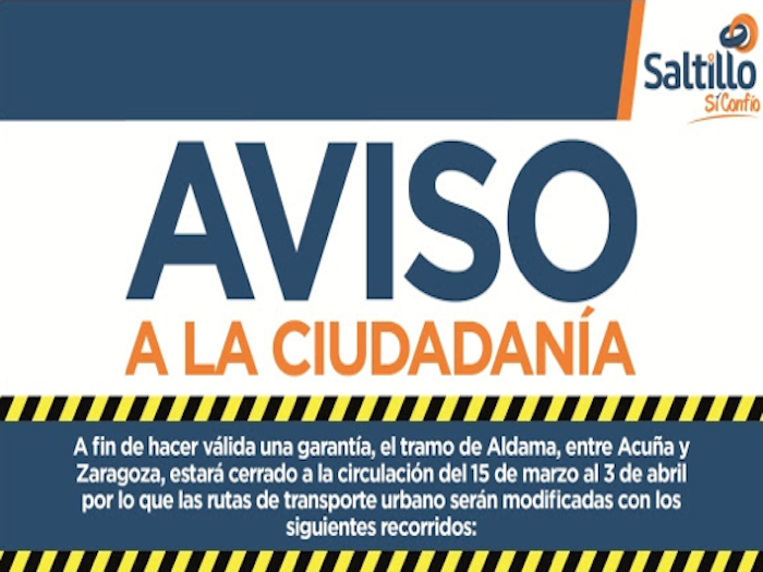 Habrá modificación temporal de rutas en el Centro a partir del martes