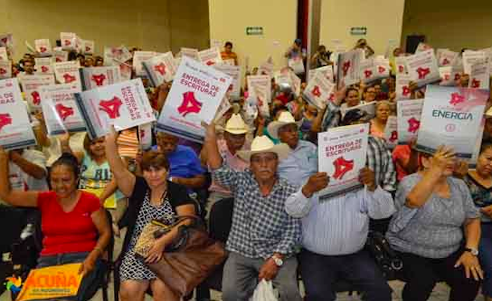 ACUÑA: ENTREGARÀN ESCRITURAS A 210 FAMILIAS DE ACUÑA EL PRÓXIMO JUEVES.