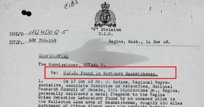 Documento filtrado podría ser prueba concluyente de que un ovni se estrello en la tierra