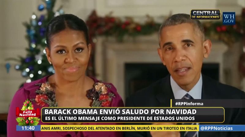 Barack Obama envió su último saludo navideño como presidente de EE.UU.
