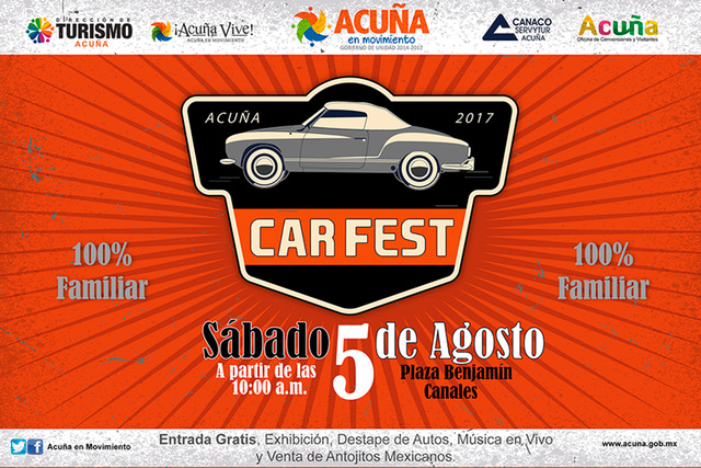 PREPARADA PARA EL SÁBADO 05 DE AGOSTO LA JORNADA TURÍSTICO FAMILIAR “CAR FEST ACUÑA 2017”.