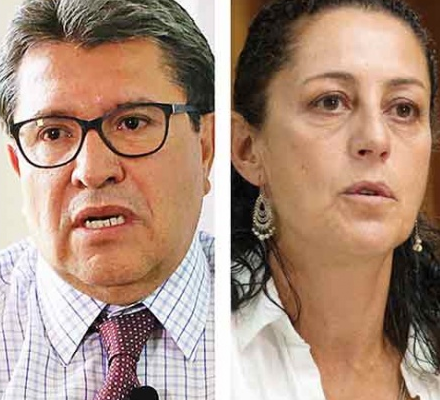 Encuesta tiene en empate a Monreal y a  Sheinbaum en Morena.