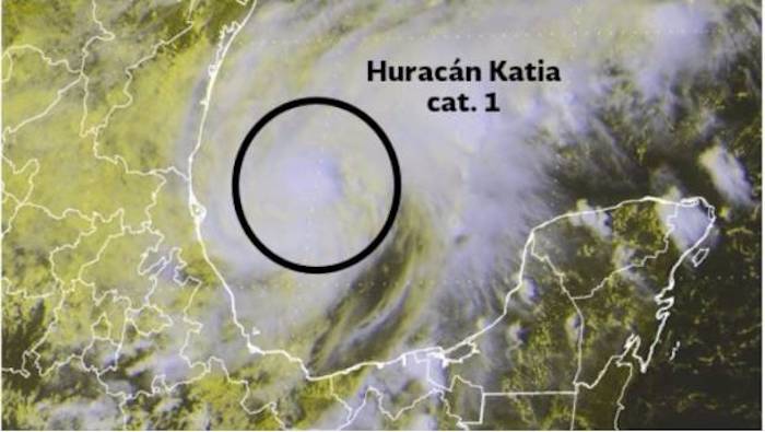 Katia se vuelve huracán nivel 1