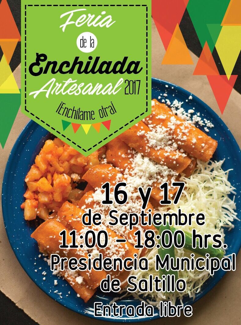 Habrá feria de la enchilada artesanal este fin de semana en Saltillo