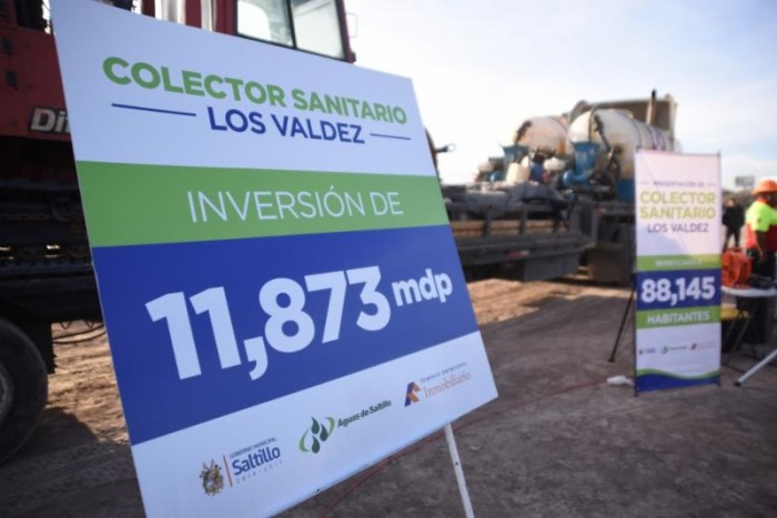 Arranca obra de colector sanitario Los Valdez