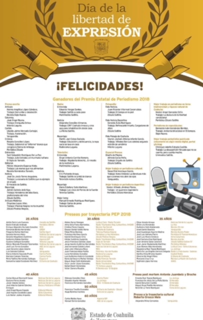DESTACA MARS LA VALIOSA LABOR DE LOS COMUNICADORES DE COAHUILA EN EL MARCO DEL DÍA DE LA LIBERTAD DE EXPRESIÓN