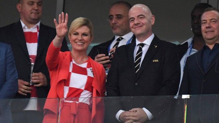 Kolinda Grabar-Kitarovi la presidenta de Croacia en el mundial de Rusia.