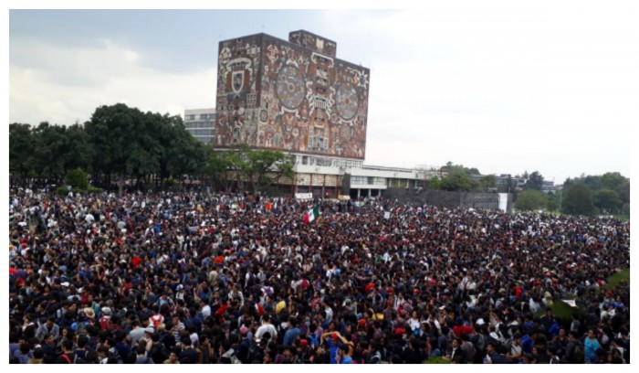 30 mil estudiantes reclamaron ‘Fuera porros de la UNAM’