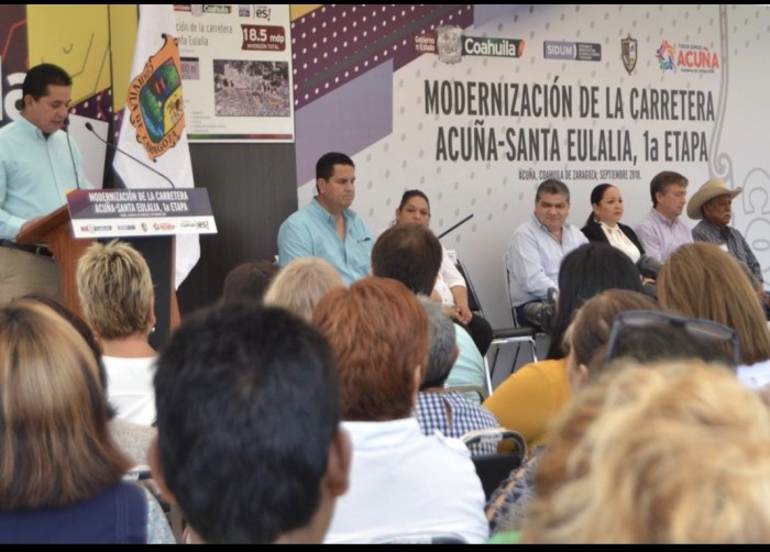 PONE EN MARCHA MARS MODERNIZACIÓN DE CARRETERA ACUÑA-SANTA EULALIA CON 18.5 MDP