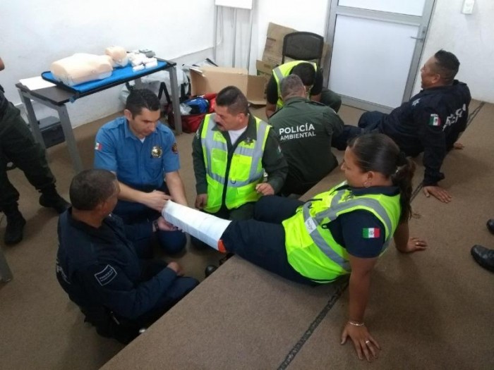Se capacita Policía Ambiental en primeros auxilios