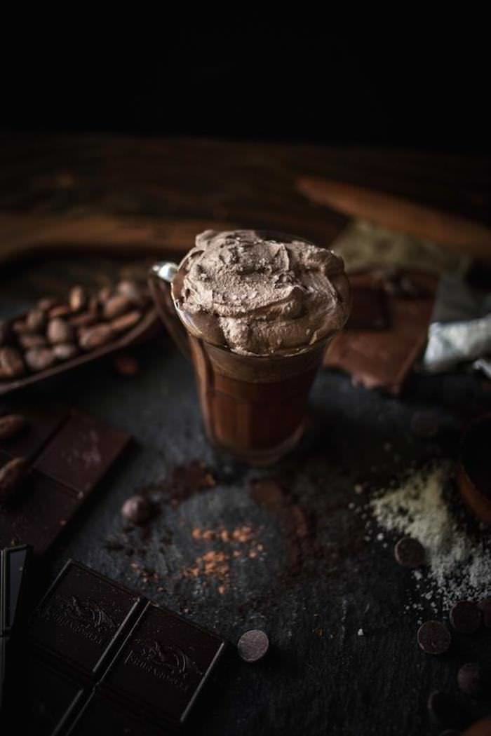 Chocolate caliente con sal de mar.