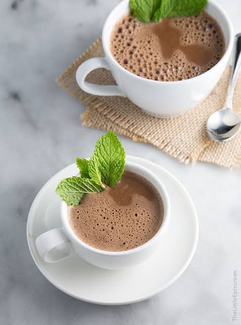 Receta de Chocolate con menta.