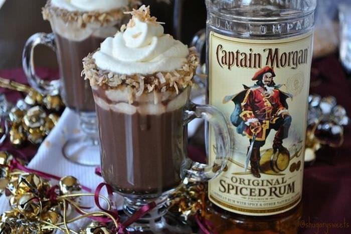 Chocolate caliente al whiskey.
