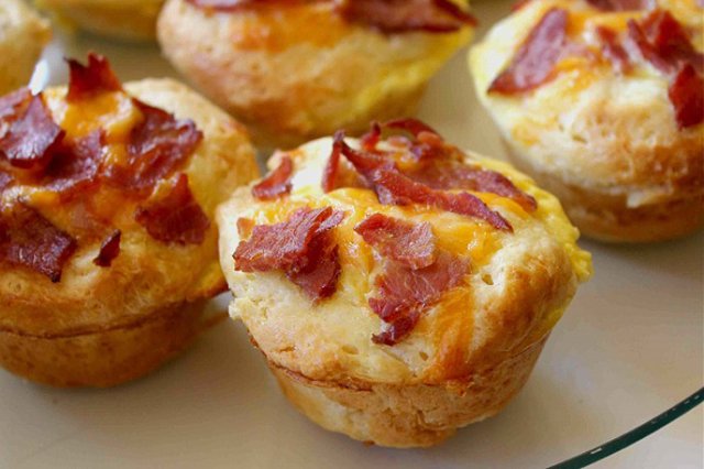 Cupcakes de tocino.
