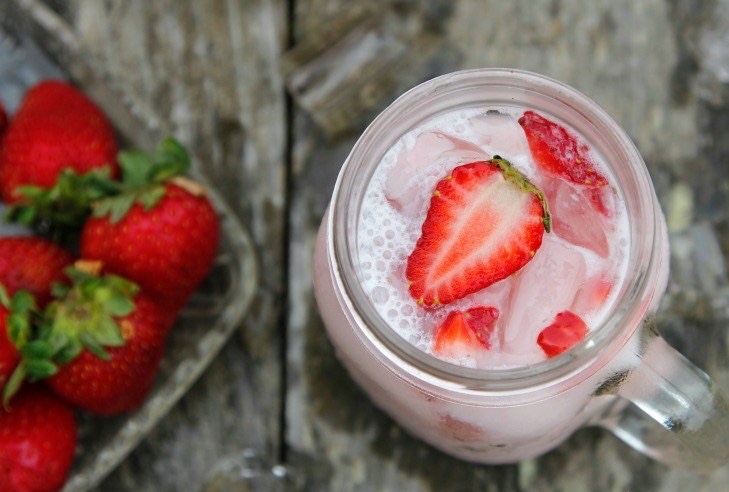 Horchata de fresa.