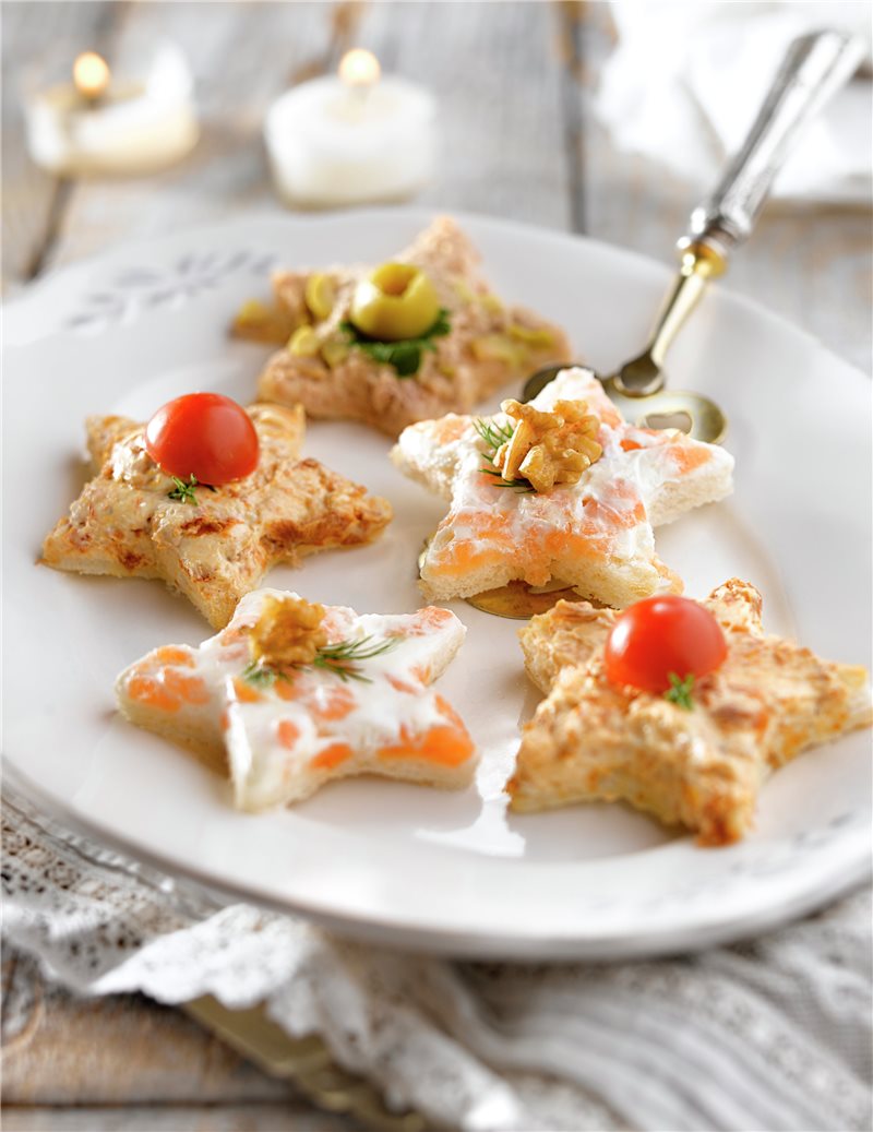 Canapés Navideños.