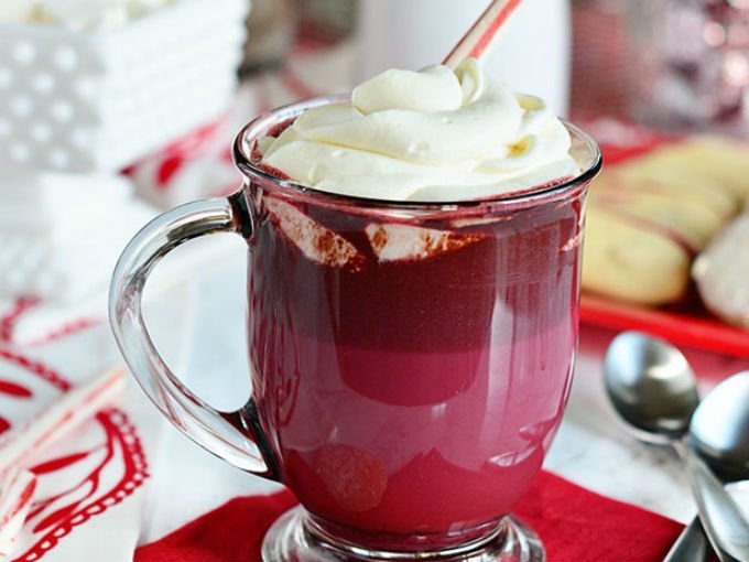 Chocolate caliente de Red Velvet.