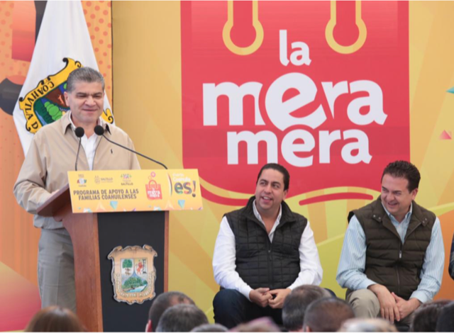 PRESENTA RIQUELME LA TARJETA ‘LA MERA MERA’, EN BENEFICIO DE LAS FAMILIAS COAHUILENSES