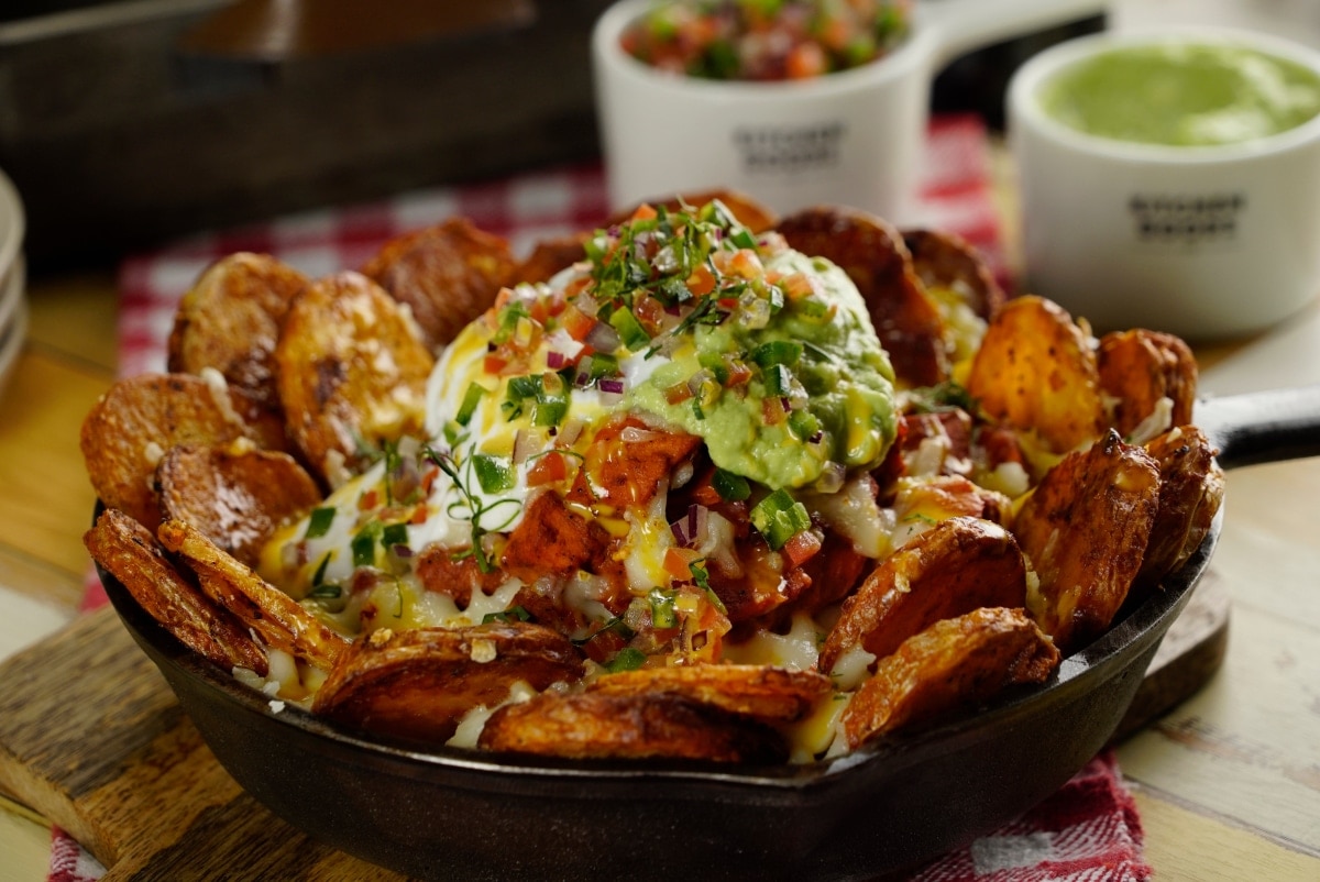 Nachos de Papa con Pastor.
