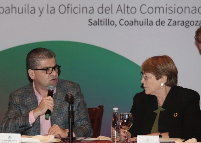 LA ALTA COMISIONADA DE DERECHOS HUMANOS, MICHELLE BACHELET SE REÚNE CON EL GOBERNADOR, MIGUEL RIQUELME 