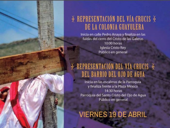 Representación del Vía Crucis en la Guayulera