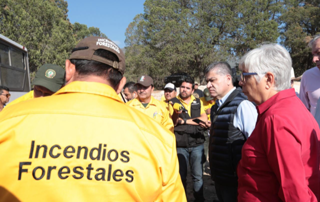 RECONOCE RIQUELME EL GRAN TRABAJO DE BRIGADISTAS EN INCENDIO FORESTAL