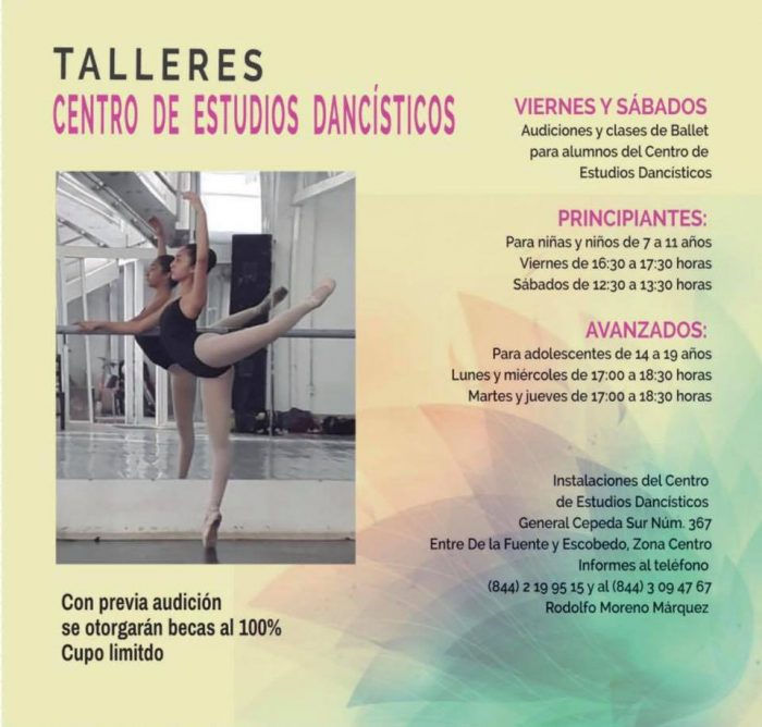 Invitan IMC a inscribirse al "Centro de Estudios Dancísticos"