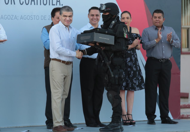FUERZAS POLICIALES SON PARTE ESENCIAL DEL DESARROLLO ECONÓMICO DE COAHUILA: RIQUELME