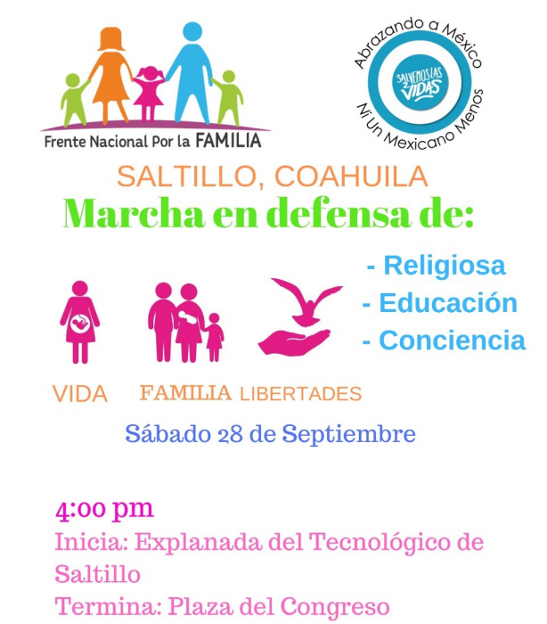 Invitan a marcha en defensa de la educación,la religión y la conciencia.