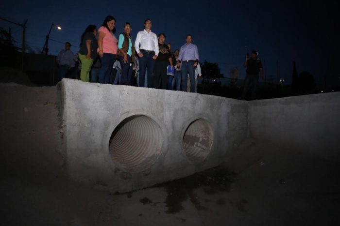 Entrega Alcalde gran obra de drenaje pluvial en la Guayulera