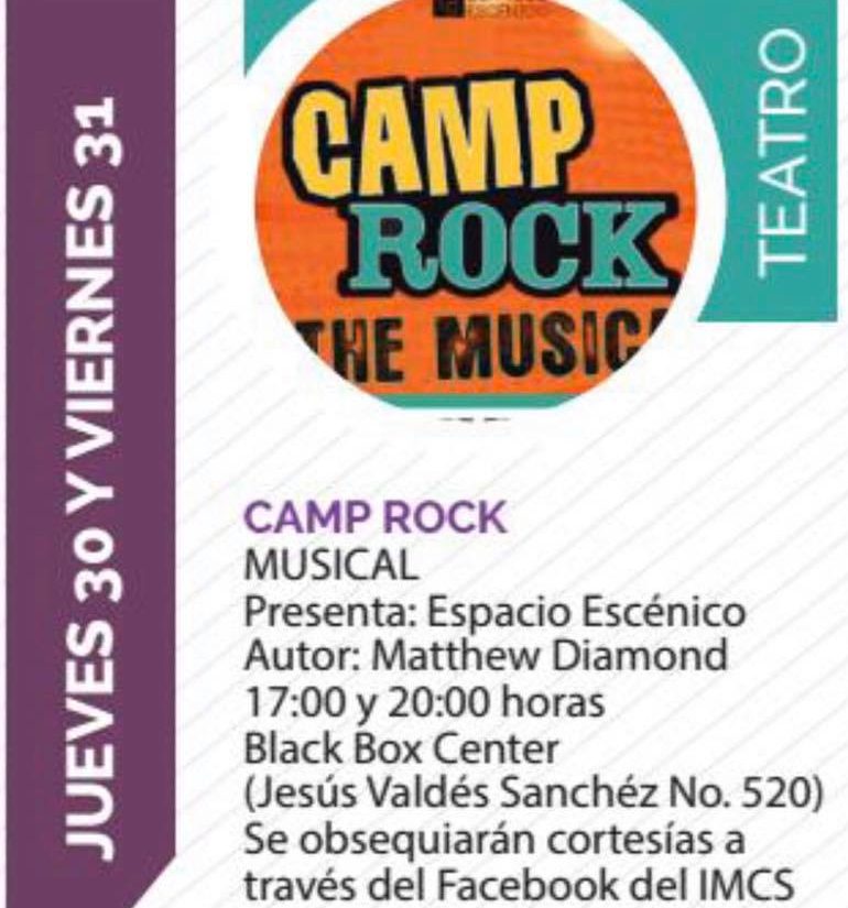 Invita el IMCS a puesta en escena "Camp Rock" el musical.