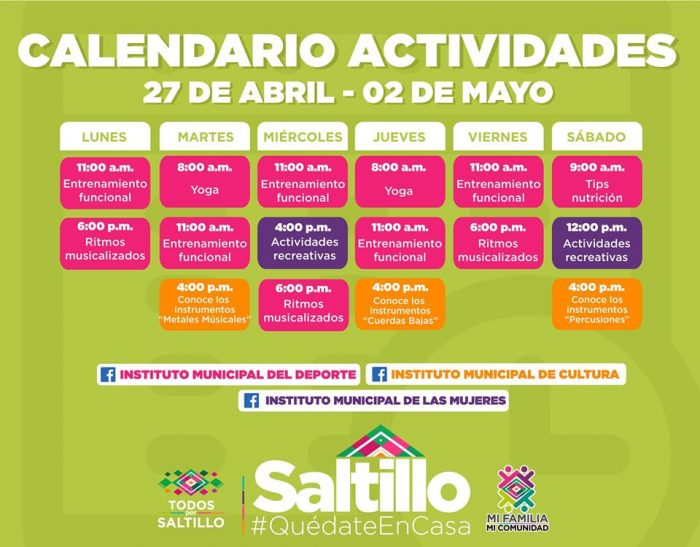 Comparte IMCS cartelera de actividades