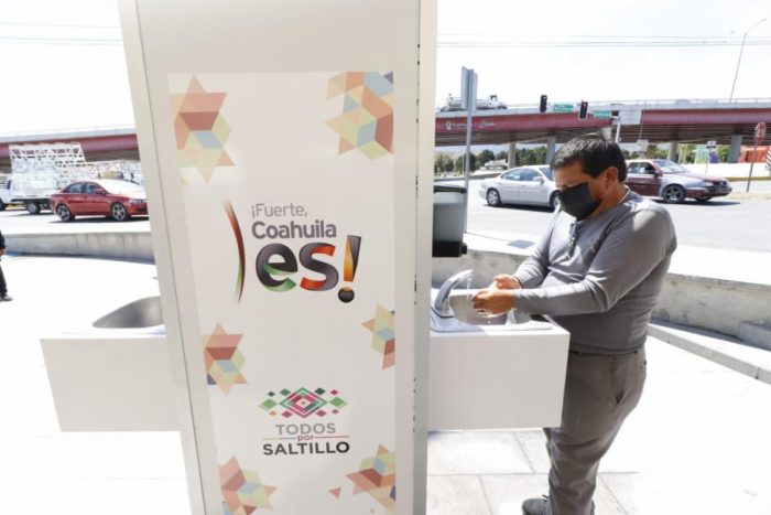 Instalan lavamanos portátiles en Saltillo