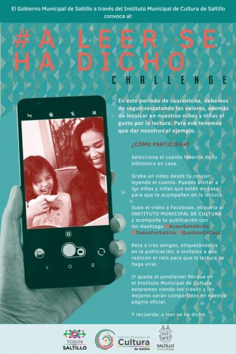 Gobierno Municipal invita a challenge “A leer se ha dicho”