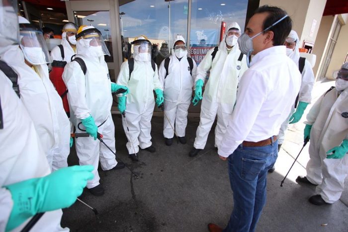 Supervisa Alcalde brigadas de sanitización en Saltillo