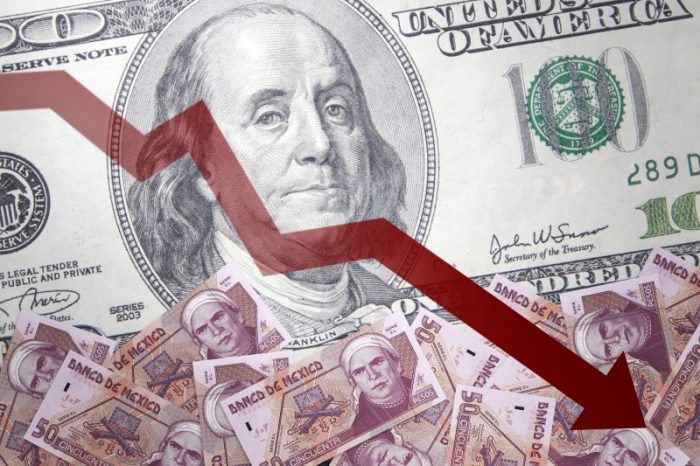 Peso se deprecia y se ubica encima de las 24 unidades por dólar
