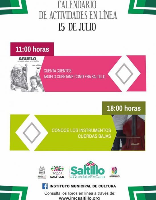 IMCS invita a sus actividades en linea