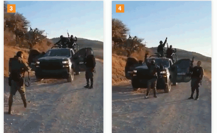 Impunes y armados hasta los dientes a plena luz del día: las imágenes del despliegue del CJNG en Valparaíso, Zacatecas