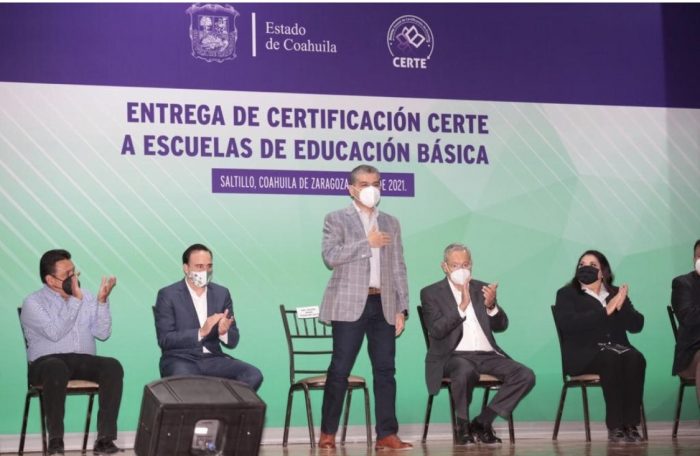 CERTIFICA COAHUILA LA CALIDAD EDUCATIVA DE 188 PLANTELES DE EDUCACIÓN BÁSICA: MARS