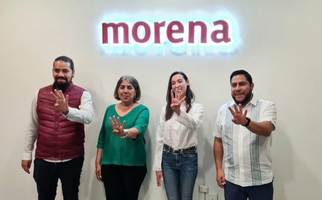 Se reúnen y fracción parlamentaria de morena en el congreso local con dirigentes estatales.
