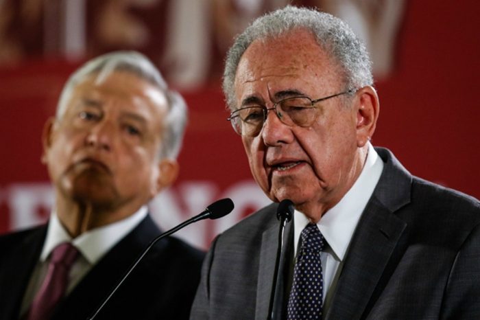 Javier Jiménez Espriú, ex secretario de Comunicaciones y Transportes, reapareció en “la mañanera”