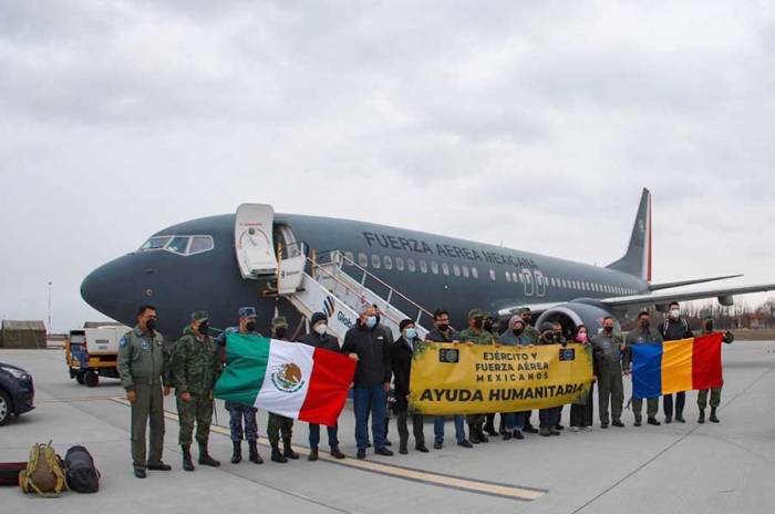 Avión de la Fuerza Aérea Mexicana aterrizó en Bucarest para repatriar a familias evacuadas de Ucrania
