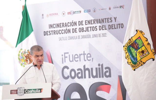 ENCABEZA MARS INCINERACIÓN DE ENERVANTES Y OBJETOS DEL DELITO POR MÁS DE 110 MDP