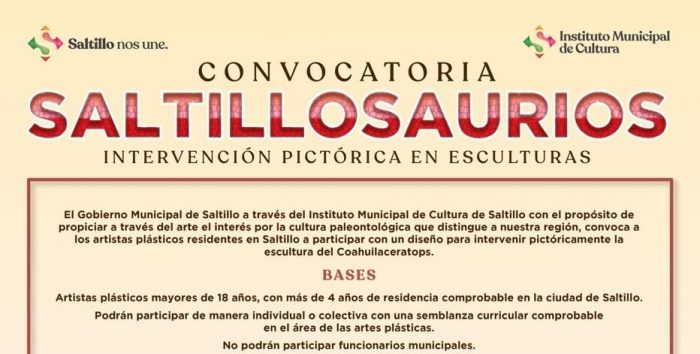 Convoca el IMCS a "Saltillosaurios"